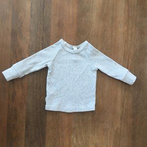 Childhoods light gray ribbed raglan long sleeve tee shirt